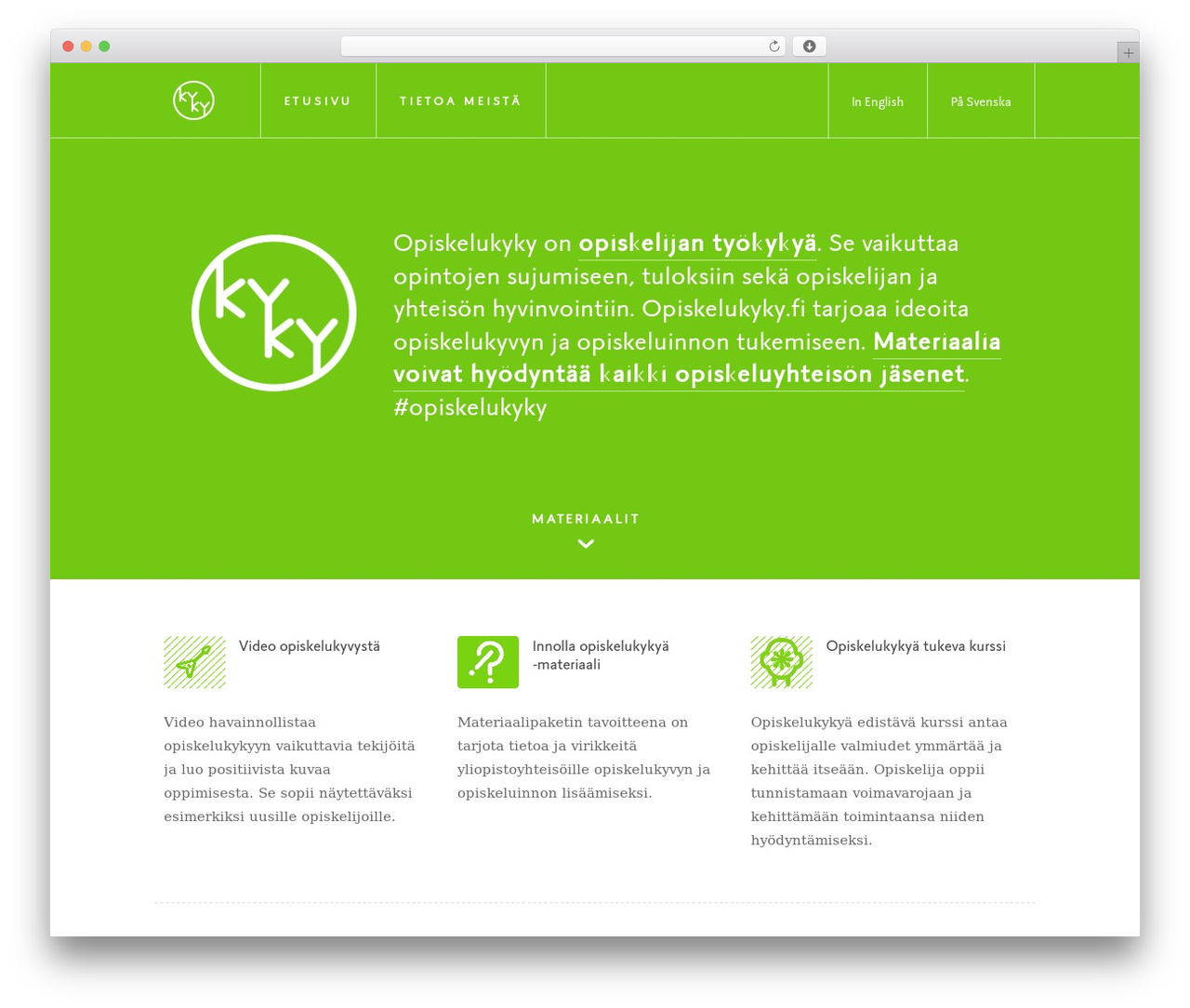 Suunta WordPress theme - opiskelukyky.fi