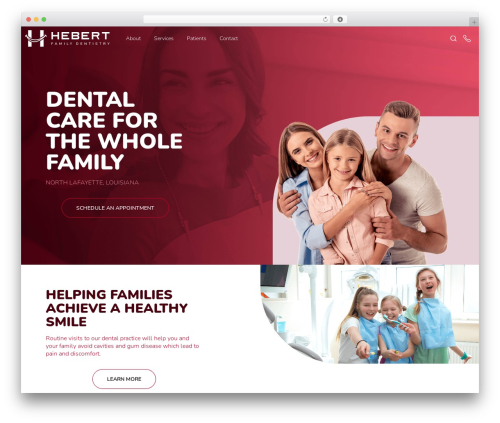 Theme WordPress Hebert Custom WordPress WordPress Theme - hebertfamilydentistry.com