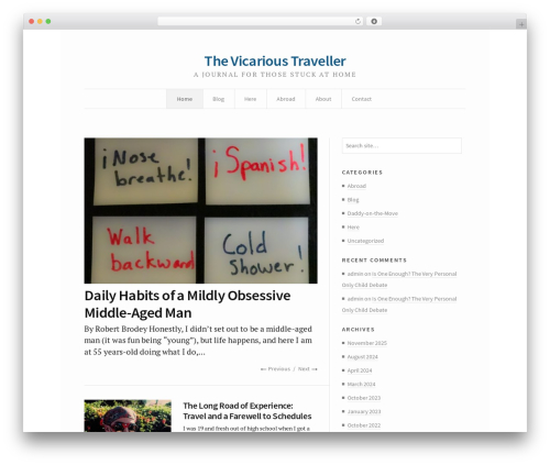 Watson WordPress theme - vicarious-traveller.com