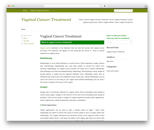 WordPress theme Rumput Hijau - vaginal-cancer-treatment.herbal-treatment-advisory.com