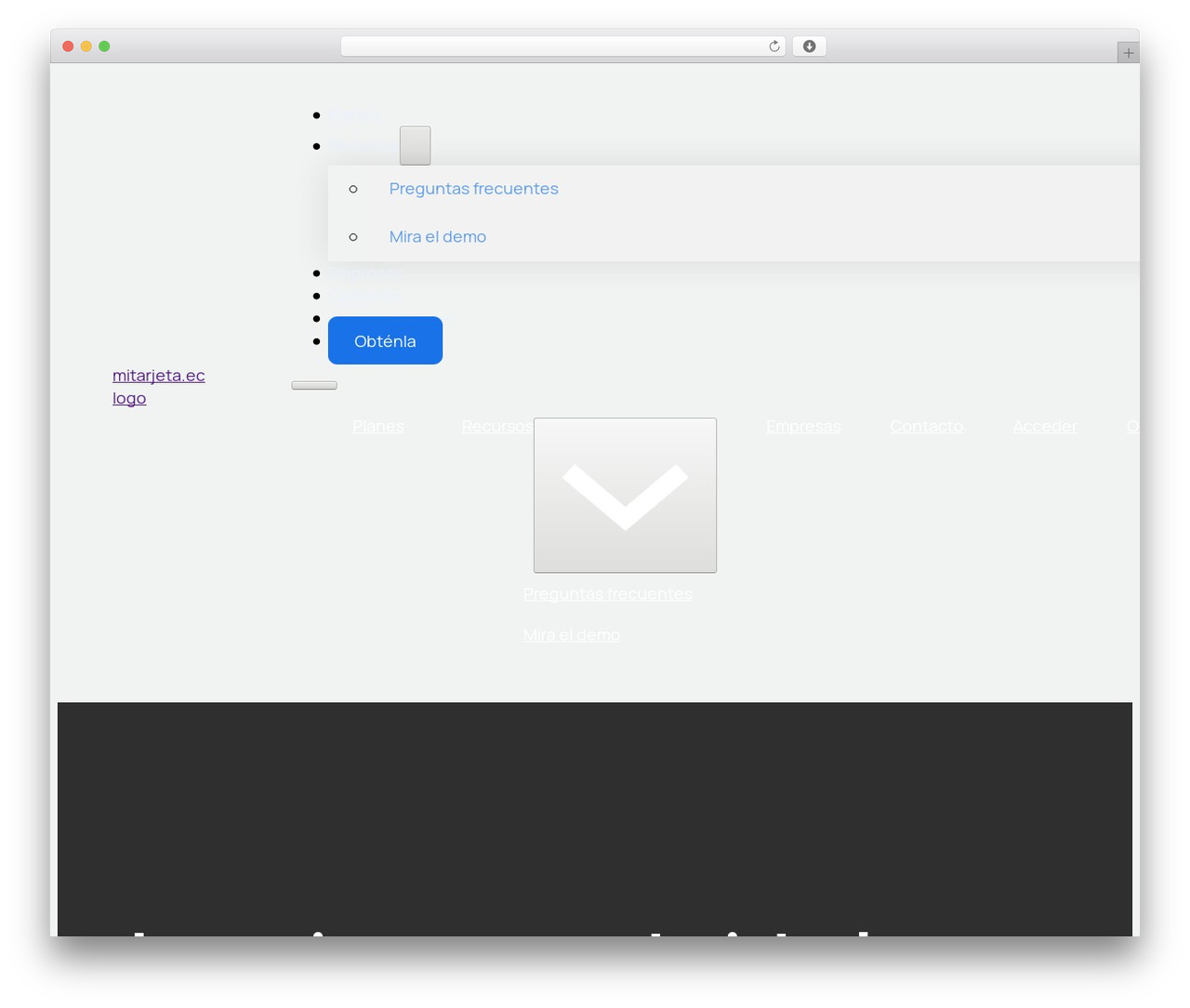 WordPress website theme Bricks Child Theme - mitarjeta.ec