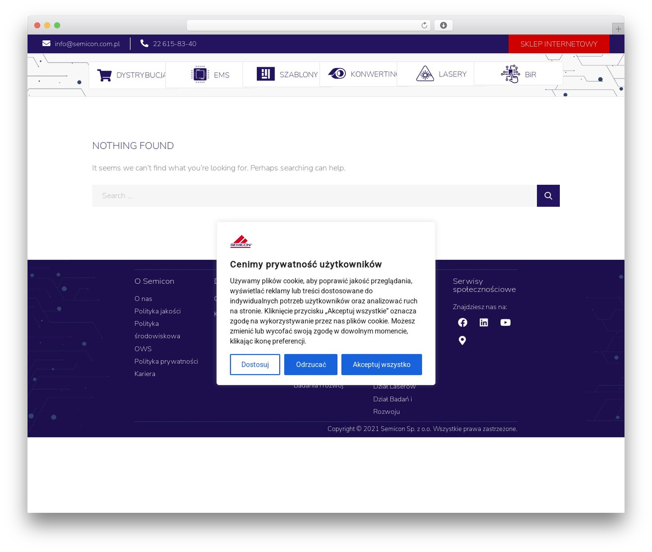 WordPress website theme Engitech - semicon.com.pl