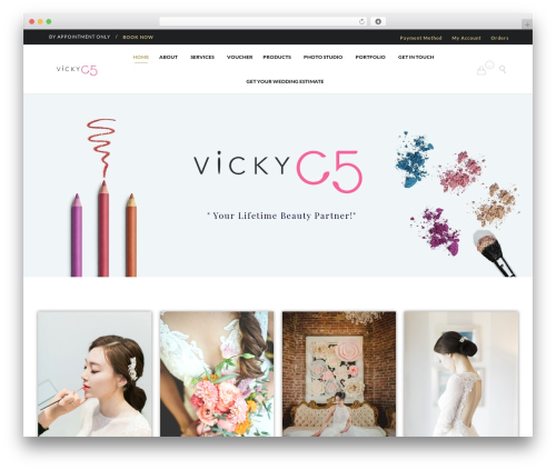 Hair & Beauty WordPress template - vickyc5.com