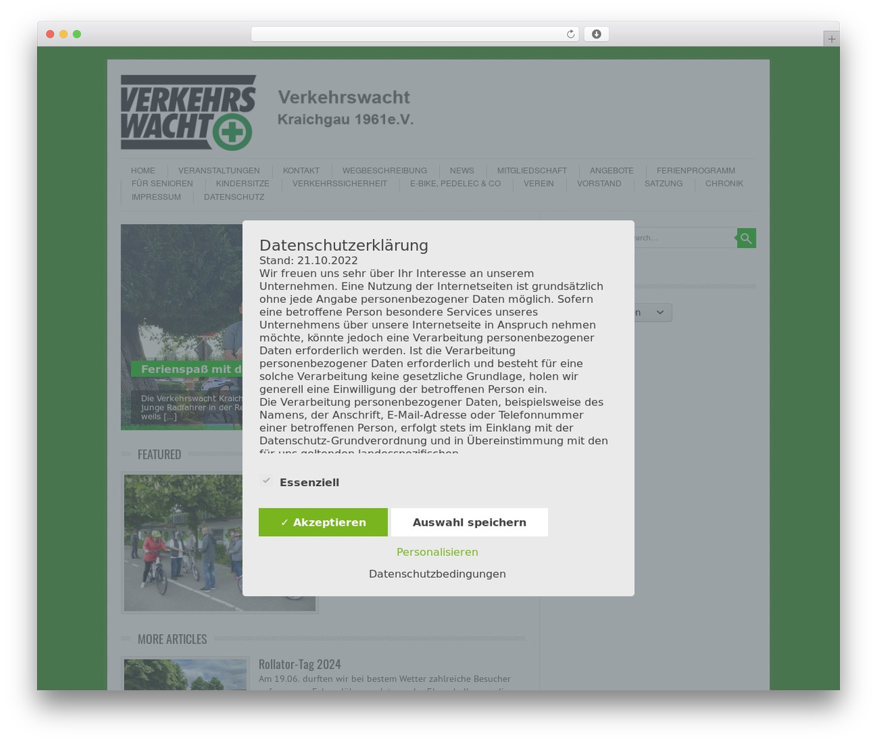 Leaf premium WordPress theme - verkehrswacht-kraichgau.de