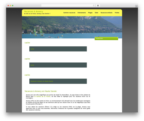 Lime WordPress theme - vacances-annecy.com