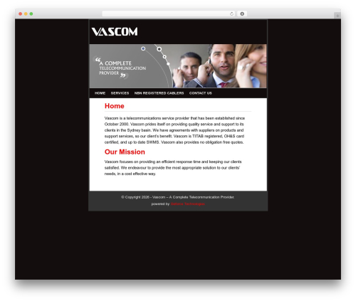 Vascom WordPress theme - vascom.com.au