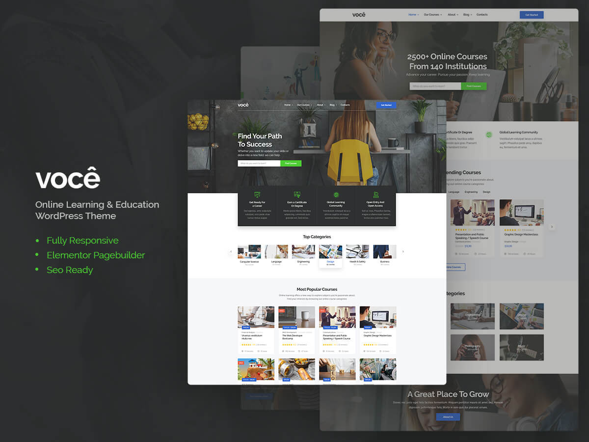 WordPress theme Vocee by Nunforest Team