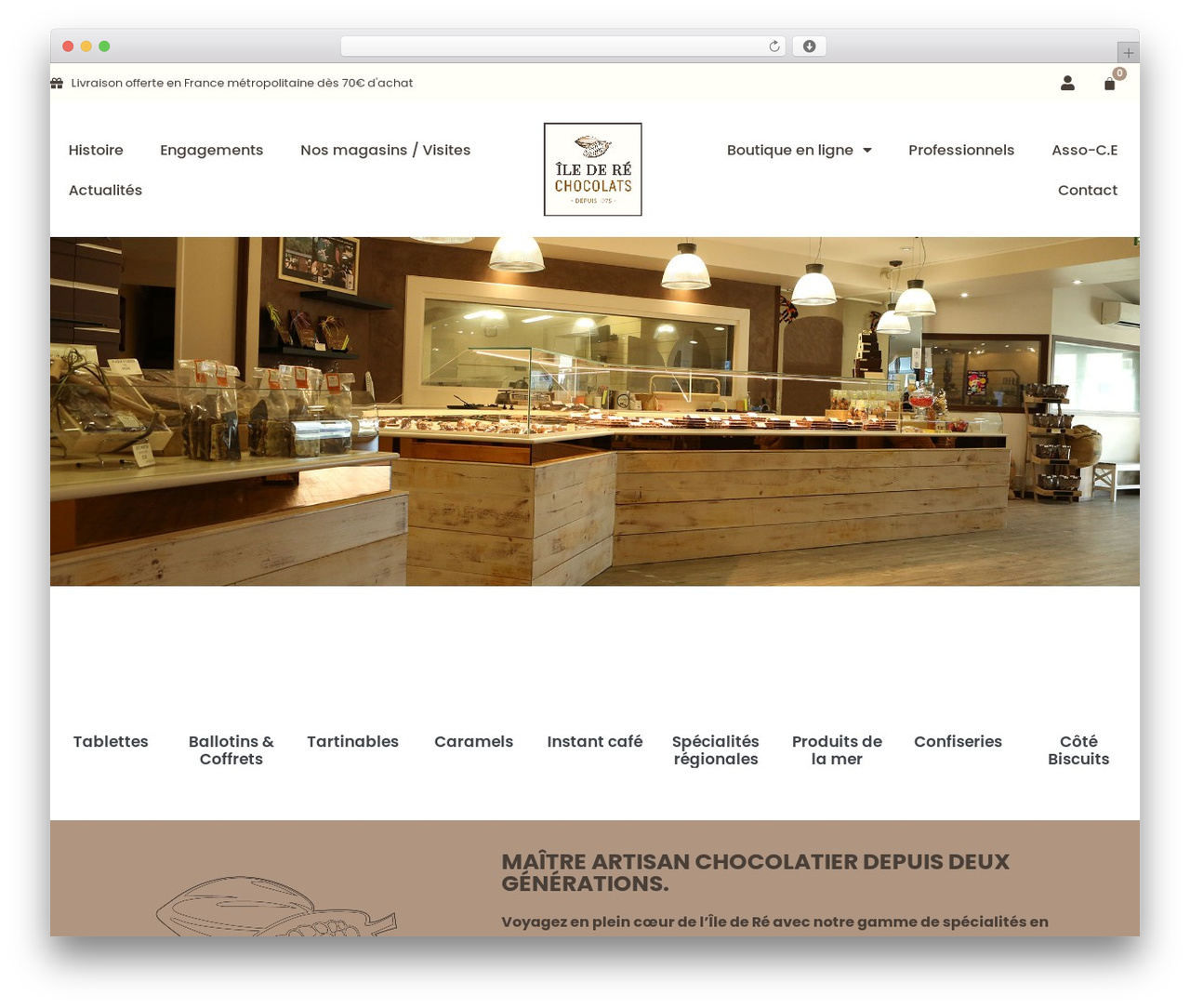 WP theme Hello Elementor - iledere-chocolats.com