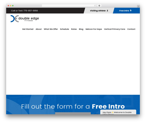 Zyth fitness WordPress theme - doubleedgefitness.com