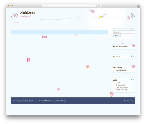 Cute Frames WordPress theme - vicki.net