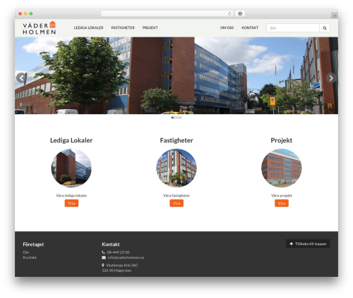BootstrapWP premium WordPress theme - vaderholmen.se