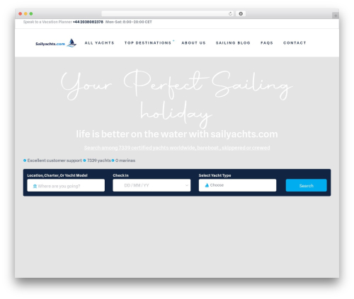 Floaty WP theme - sailyachts.com