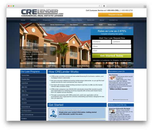 Theme WordPress ENTREPENEUR - crelender.com