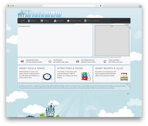 Cloud WordPress theme - visitwdw.com