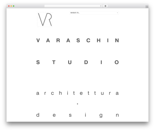 Cluster WordPress website theme - varaschinstudio.com