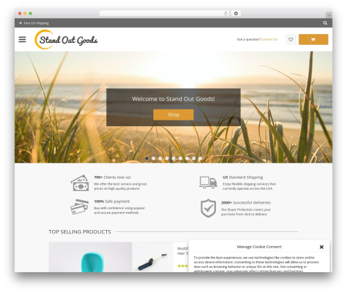 DavinciWoo WordPress theme - standoutgoods.com
