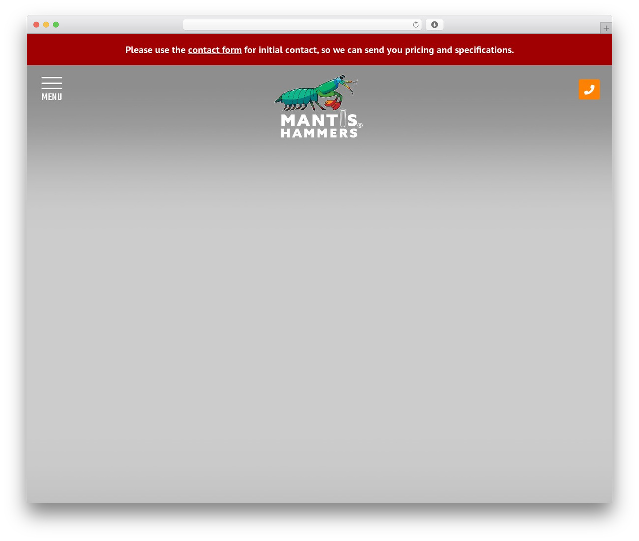 Mantis Hammers WP theme - piledrivinghammers.com Mantis Hammers WP theme - piledrivinghammers.com
