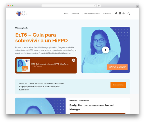 Podcaster WordPress theme - masproducto.com