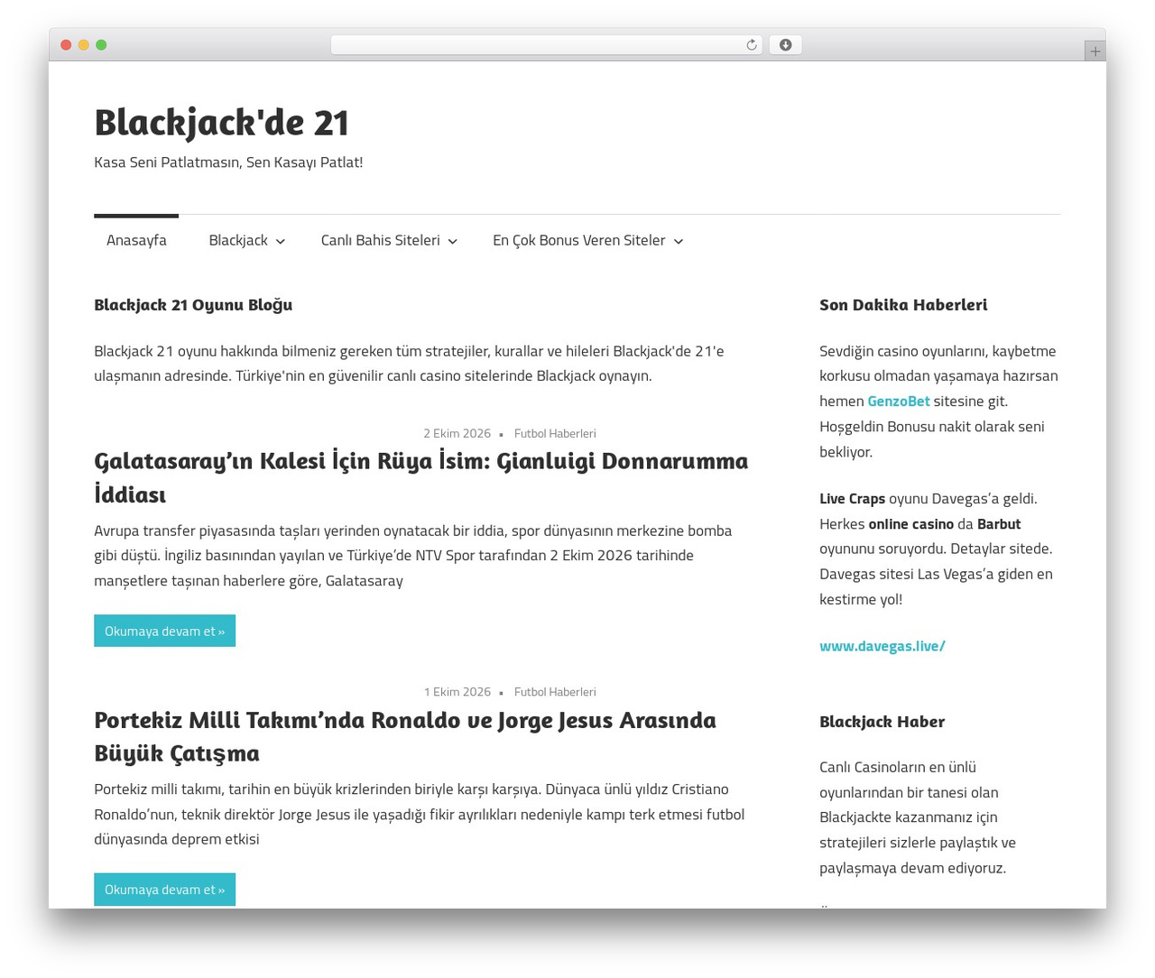 Theme WordPress Maxwell - blackjacktr.net