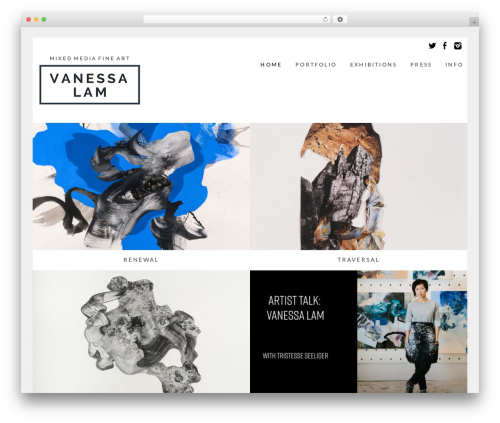 WordPress theme Gallery Responsive WordPress Theme - vanessalamfineart.com