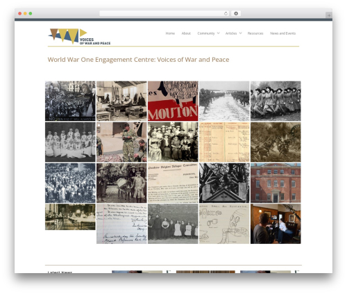 WordPress website theme Aware - voicesofwarandpeace.org