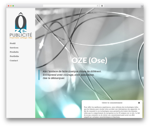 Best WordPress theme Trail - ozepublicite.com