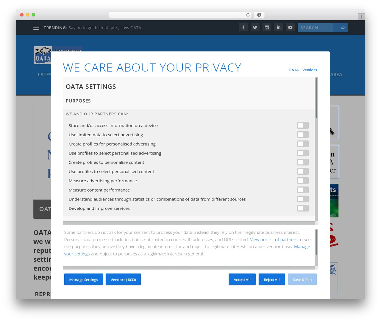 Extra best WordPress theme - ornamentalfish.org