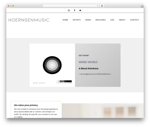 GeneratePress WordPress theme design - hoernsenmusic.com