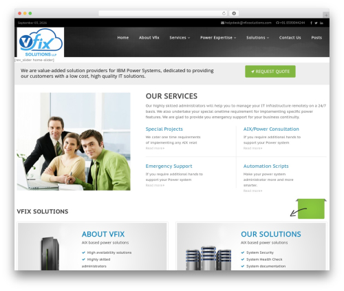 Theme WordPress Ainex - vfixsolutions.com