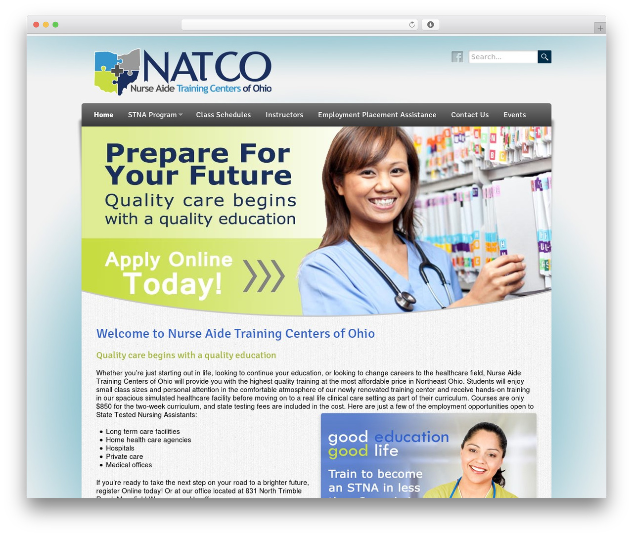 Care WordPress theme - natcohio.com