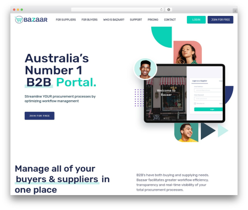 customTheme theme WordPress - bazaar.global