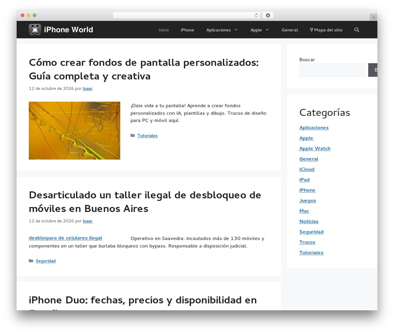 GeneratePress theme WordPress - iphoneworld.com.es
