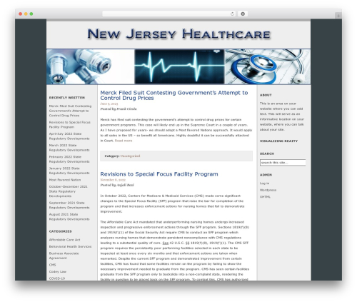 GHC Theme - VR WordPress theme design - njhealthcareblog.com