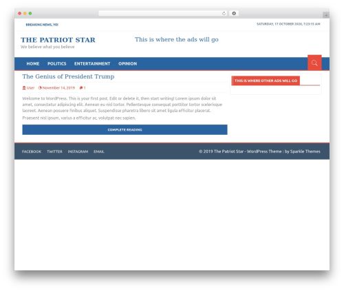 WordPress theme SpiderMag - thepatriotstar.com WordPress theme SpiderMag - thepatriotstar.com