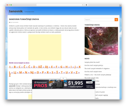 Dream WordPress theme - netsanovnik.net