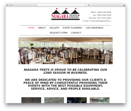 Laurel company WordPress theme - niagaratents.com