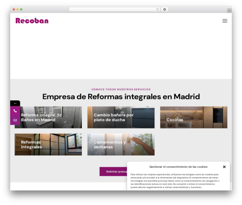 ProRange WordPress theme - recobanreformas.es