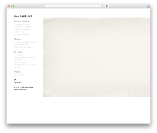 WordPress theme Expositio Theme - naoshibuya.com