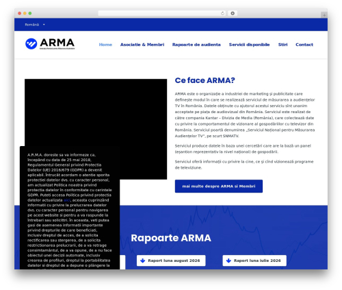 WordPress theme ArMa - arma.org.ro