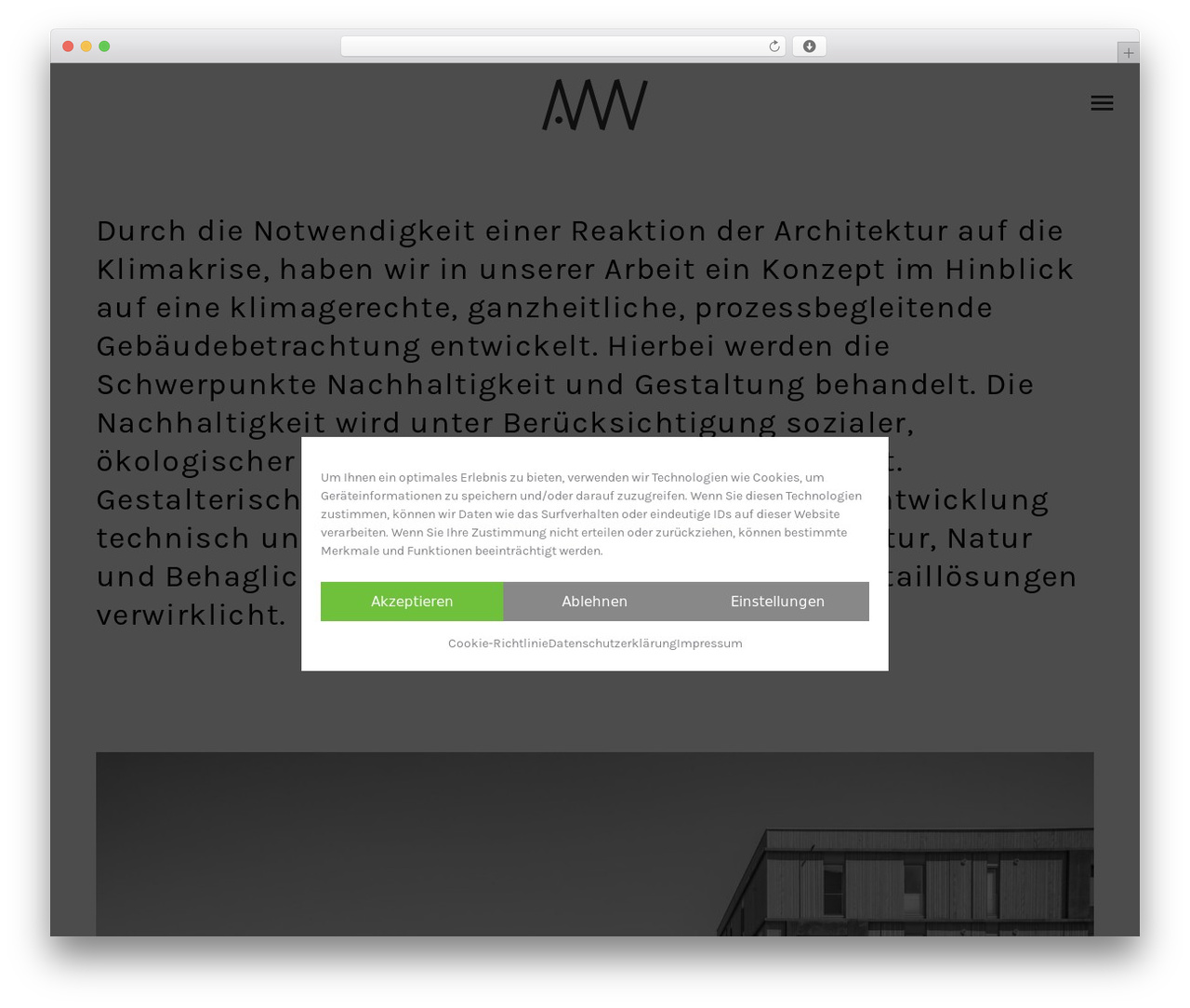 WordPress theme The7 - vallentin-architektur.de