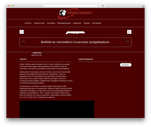 Evolution best WordPress theme - nyirsegtrans.hu