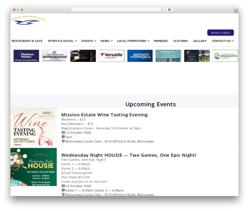 Main Theme WordPress theme - manurewacossieclub.co.nz