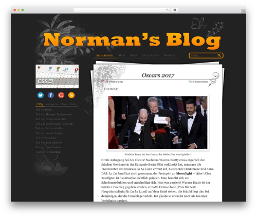 WordPress theme Flora - normansblog.de