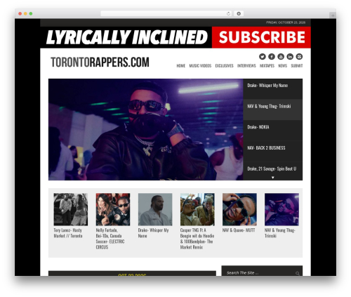 Backstreet premium WordPress theme - torontorappers.com
