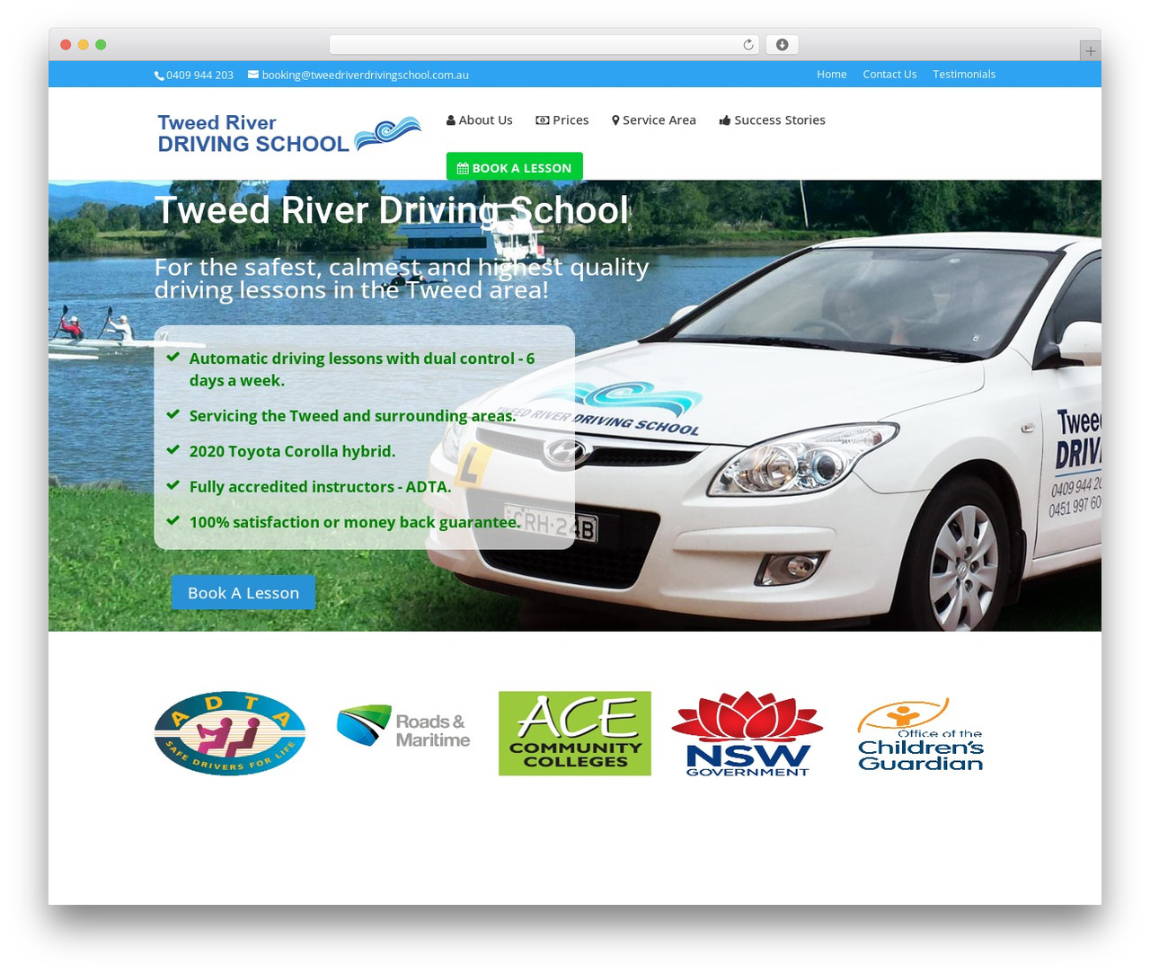 Divi top WordPress theme - tweedriverdrivingschool.com.au
