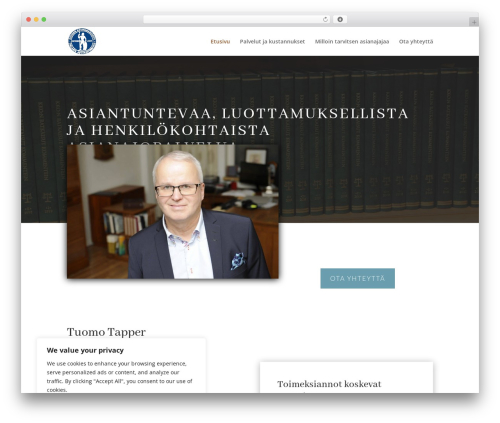 Divi WordPress theme - tuomotapper.com