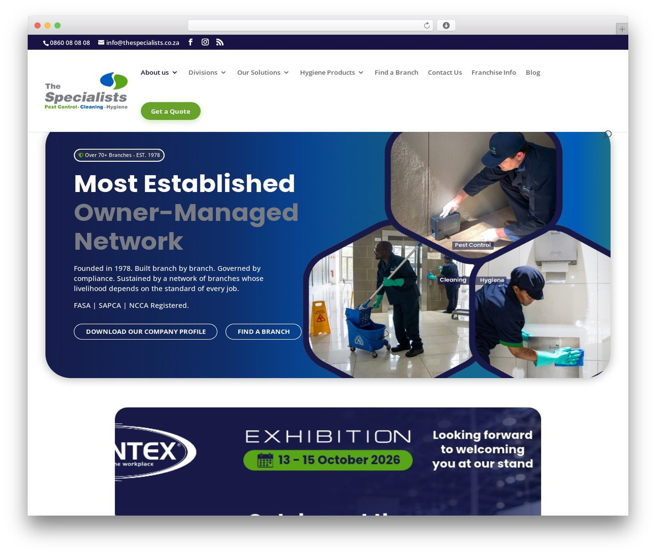 Divi WordPress theme - thespecialists.co.za