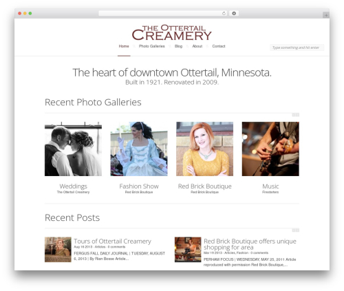 Gentle WordPress theme - theottertailcreamery.com