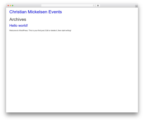 Shs extras WordPress plugin - christianmickelsenevents.com