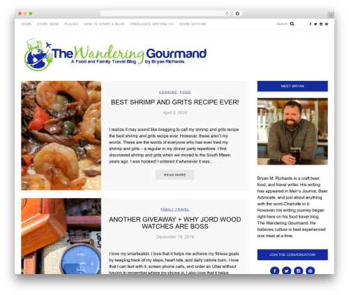 Piemont WordPress blog theme - thewanderinggourmand.com